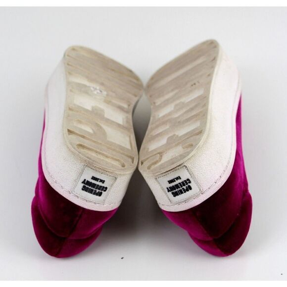 Opening Ceremony BURGUNDY VELOUR COMFORTABLE LOAFER ROUND TOE WEDGE SHOES Sz 39 - Picture 7 of 10